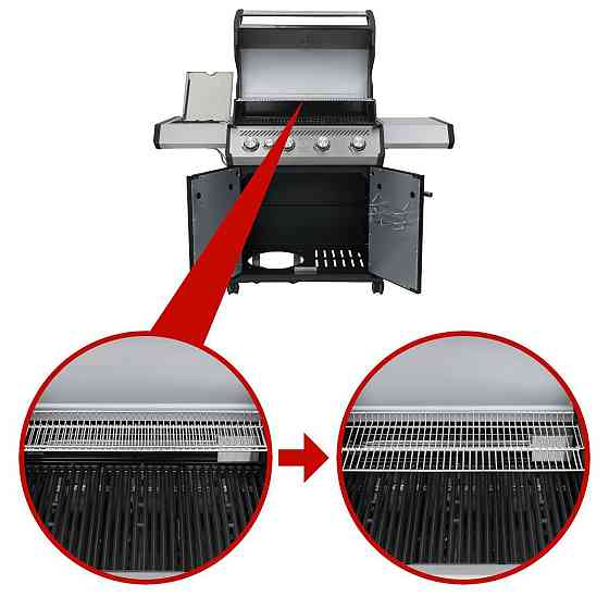 Газовий гриль SANTOS S-401, з бічним пальником, нержавіюча сталь 900266 Код: 010955 Рівне