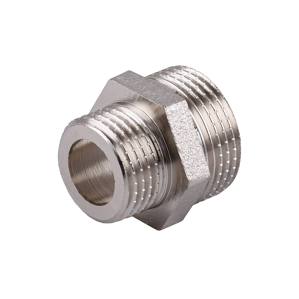 Ніпель редукційний 3/4″х1/2″ЗЗ нікельований під прокладку NN432G OPTIMUM Тернопіль - фото 1