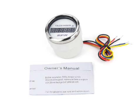 Цифровой Тахометр Со Счетчиком Моточасов I Gauge 52Mm (Белый) Led Дисплей Днепр