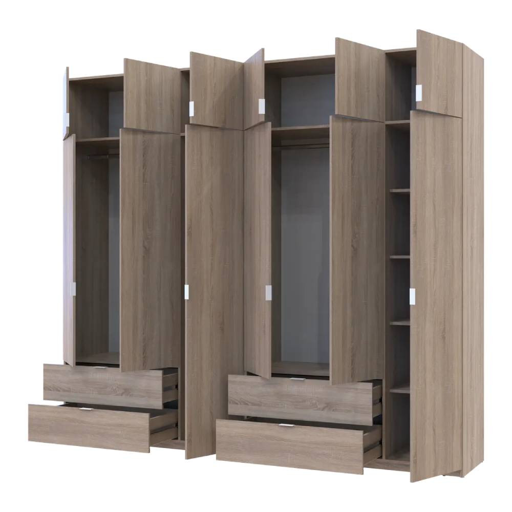 Шафа для одягу Doros Лукас Дуб сонома 3+3 ДСП 270х50х240 DRS-011705 (42005115) Дніпро - фото 2