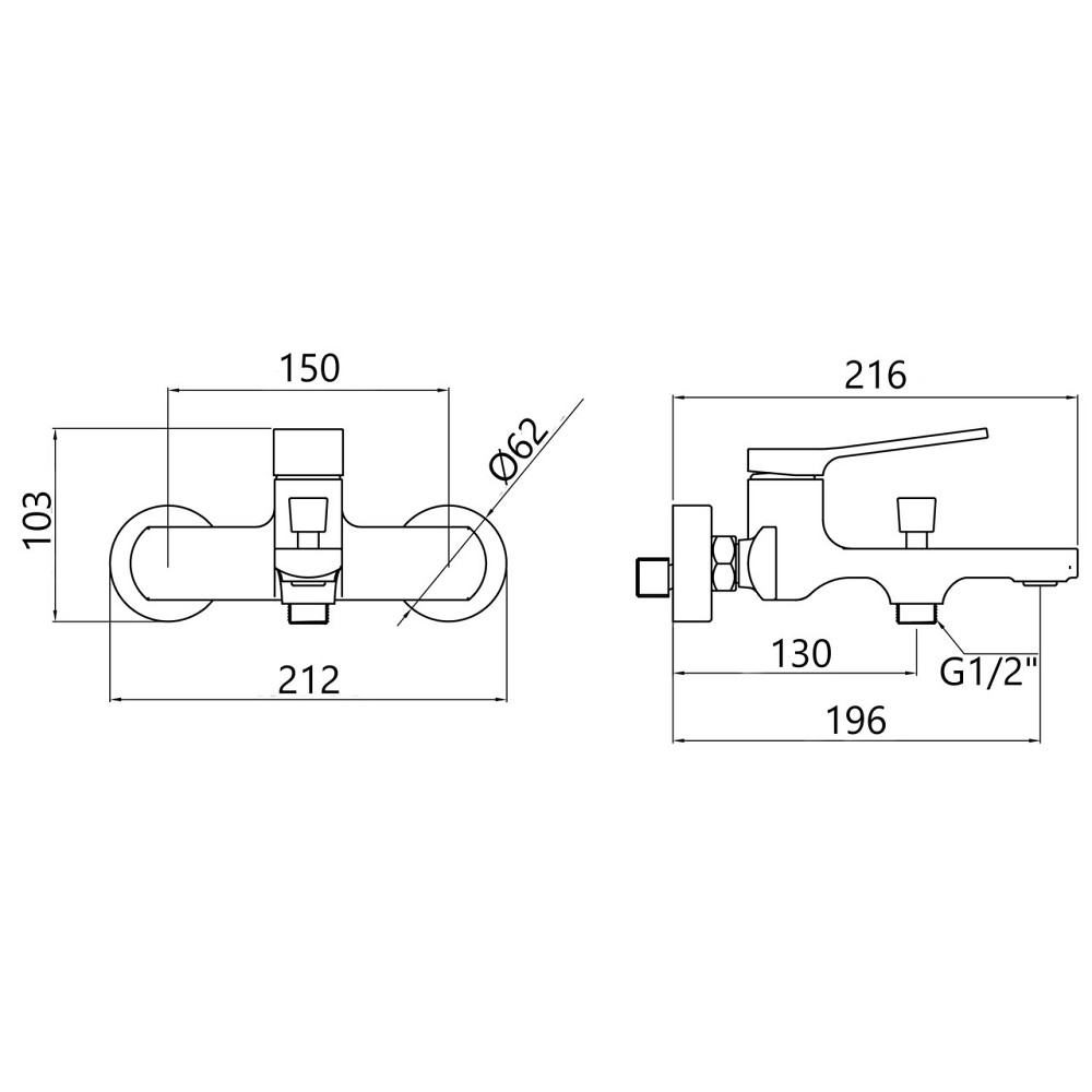Змішувач для ванни Qtap Slavonice QTSLA259BLM45918 Black Matt Київ - фото 2