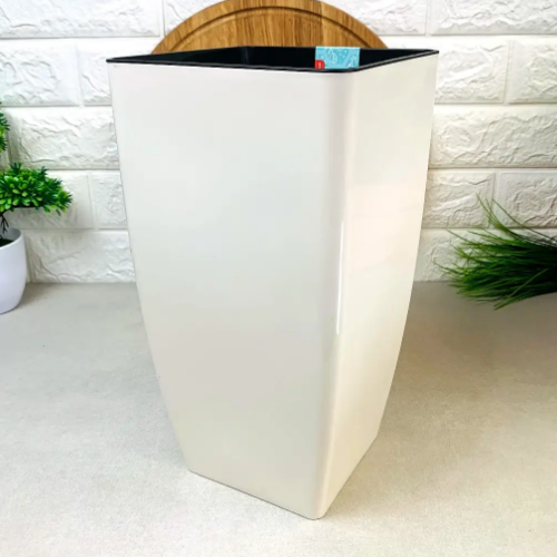 Вазон Квадро 27*27*51см біла троянда Алеана Житомир - изображение 2