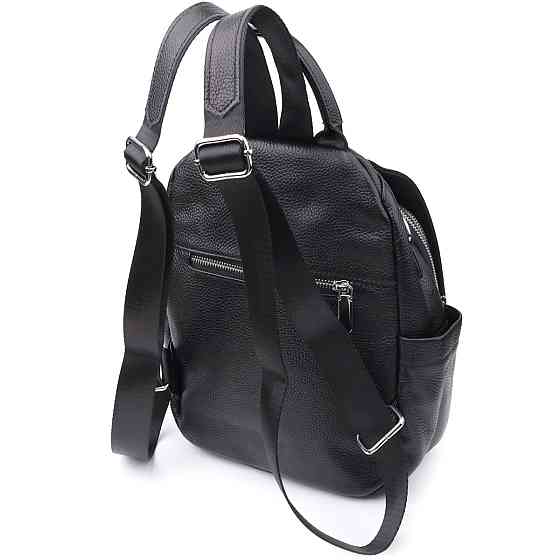 Женский рюкзак из натуральной кожи Черный (Vintage) Киев