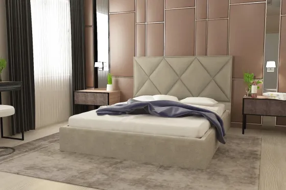 Кровать Pallada Premium 90 х 190 см Simple С дополнительной металлической цельносварной рамой Мокко Киев