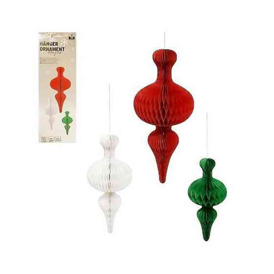 Набір підвісних паперових новорічних прикрас "Ліхтарик" CG-10, 3 шт Вінниця