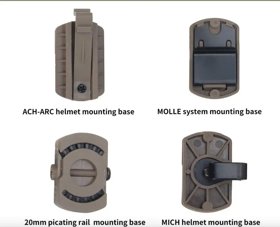 Тактический фонарь на шлем Night Evolution (белый + красный + ИК свет) Койот Винница - изображение 7