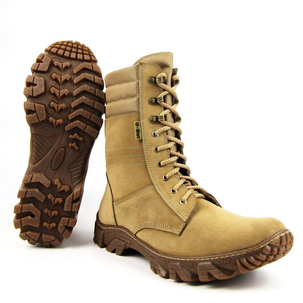 Військові чоловічі демісезонні берці бежеві , тактичні чоловічі шкіряні берці прошиті та проклеєні Львів - фото 9