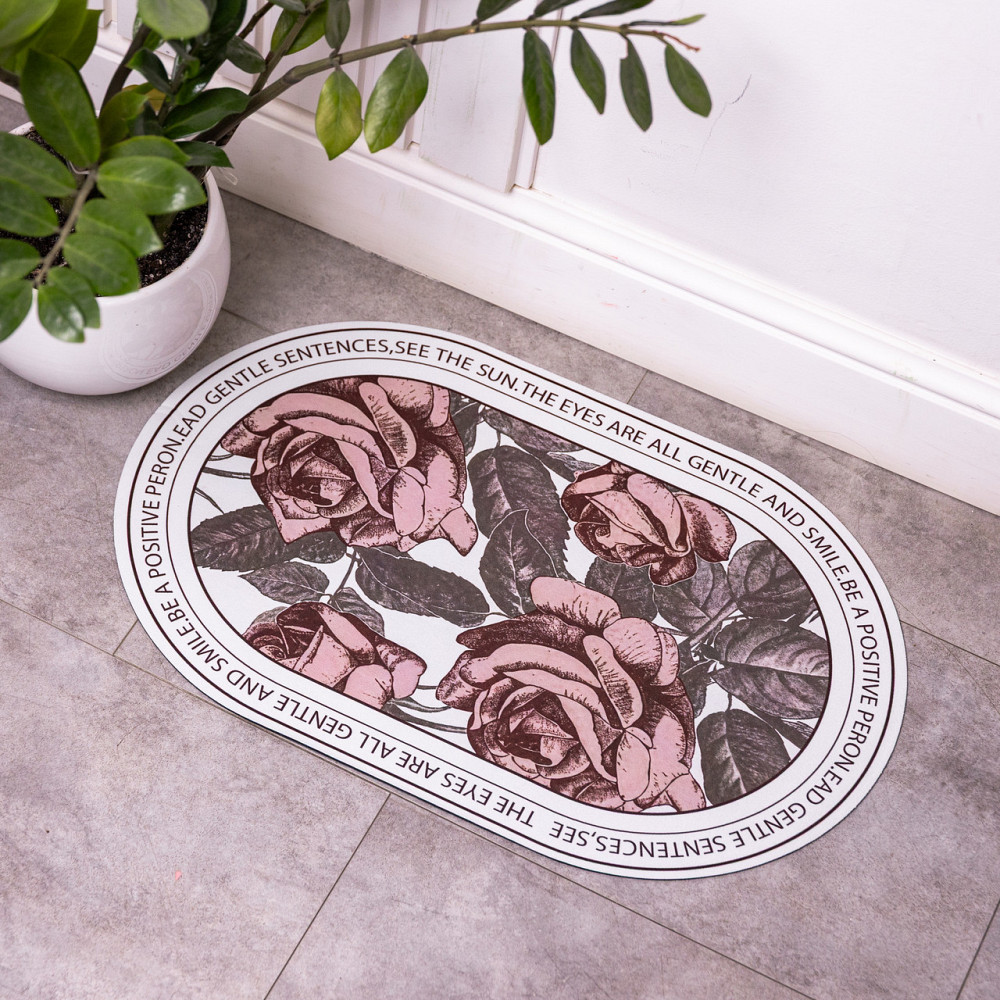 Jiamat Діатомітовий овальний килимок Sentences 38×58 (см) вологопоглинальнючий HP-42-60 Коломия - фото 4