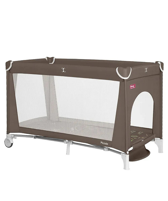 Манеж детский игровой с матрасом и сумкой для транспортировки Piccolo Chocolate Brown 125*65 см CARRELLO коричневый Кривой Рог - изображение 3