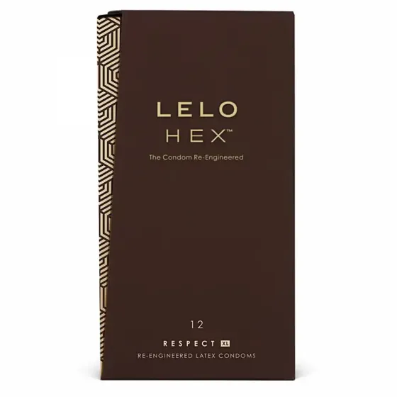 Презервативи LELO HEX Condoms Respect XL 12 Pack, тонкі та суперміцні, збільшений розмір Львів