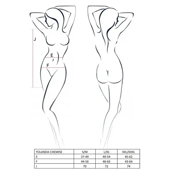 Прозора сорочка з довгим рукавом Passion YOLANDA CHEMISE S/M, black, трусики Львів