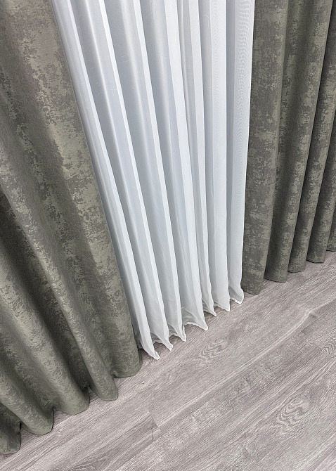 Шторна тканина жаккард колекція "Sultan" Туреччина колір сірий 875ш Київ - фото 5