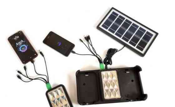 Портативна сонячна автономна система GDLite GD-8058 сонячна панель + Power Bank + Пульт дистанційного керування (15000 mah) Чернівці