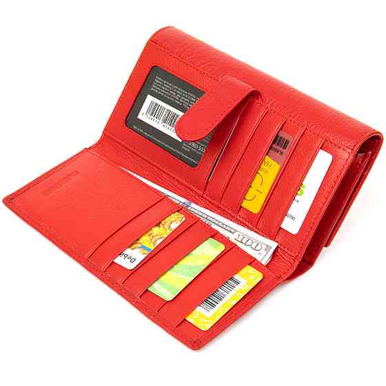 Вместительный кошелек для женщин ST Leather 19391 Красный Киев