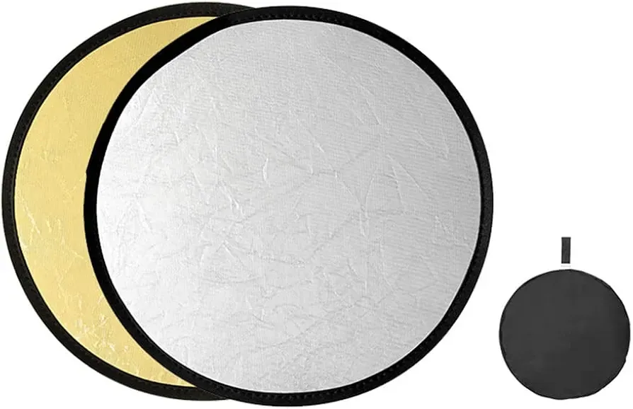 💡 Фоторефлектор сріблясто-золотий 110 см Луцьк - фото 1