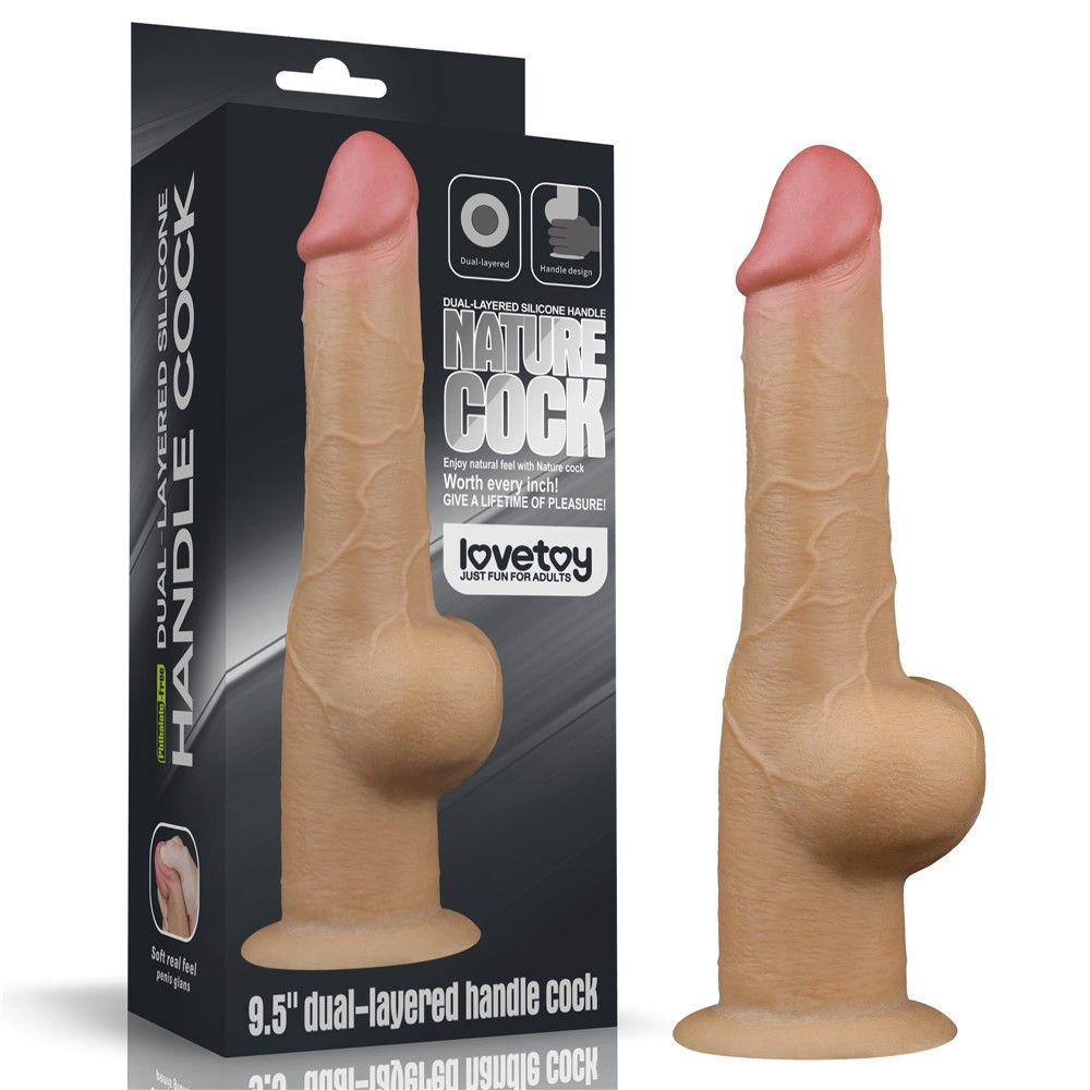 Реалістичний силіконовий фалоімітатор 9.5'' DUAL LAYERED Sex Aura Київ - фото 2
