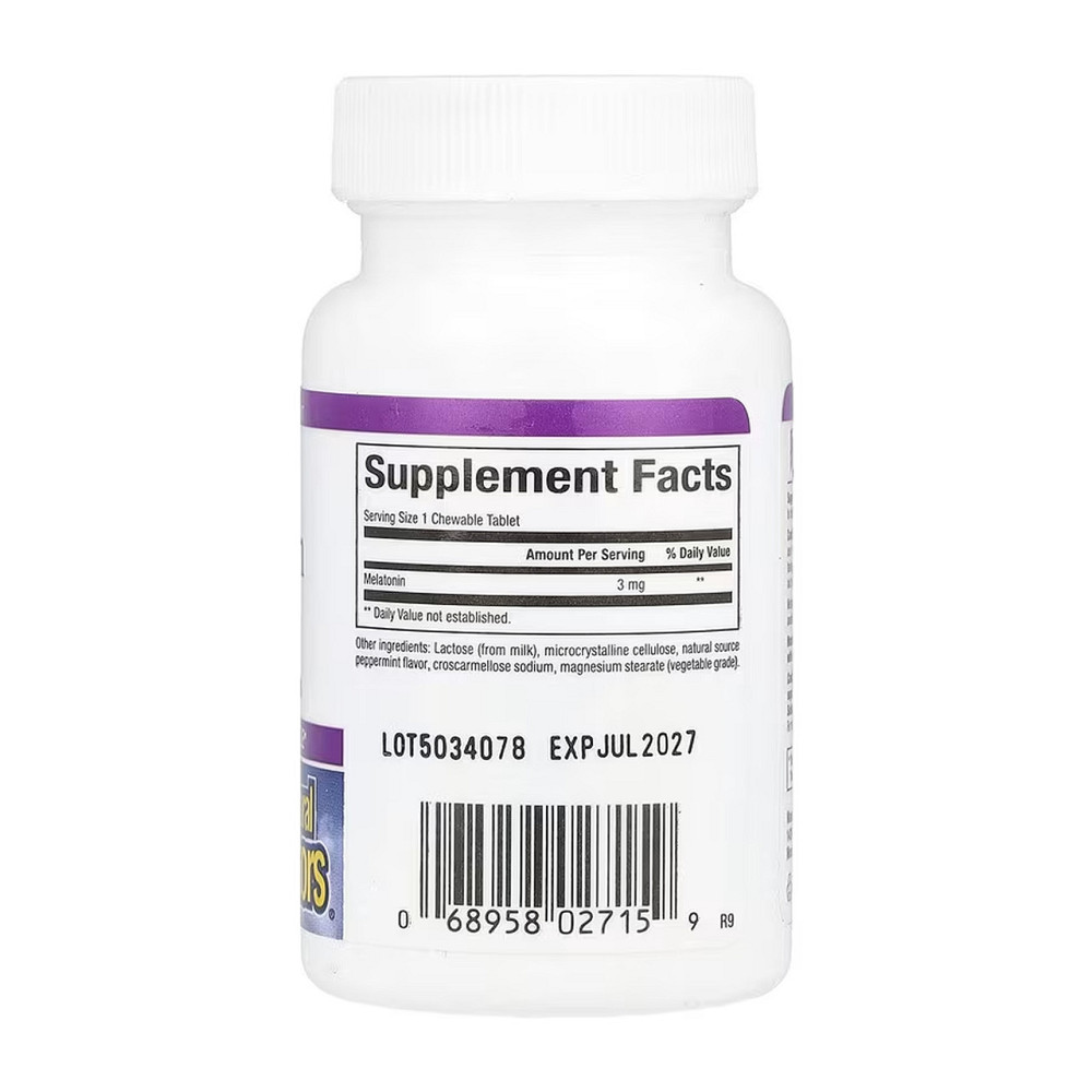 Мелатонін для сна Natural Factors Melatonin 3mg 90 табл Київ - фото 2