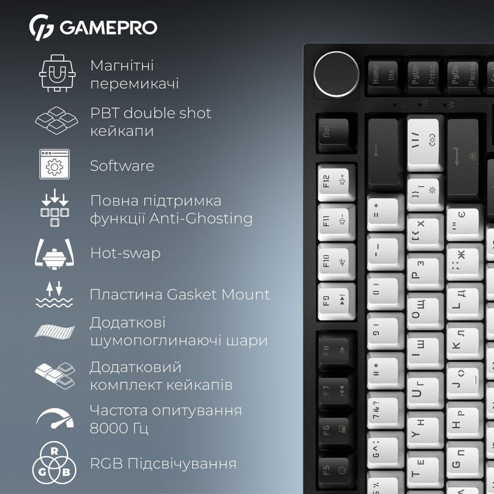 Клавіатура GamePro Asgard Valhalla Max MK160B Max USB Black ( 16771 ) Харків - фото 20