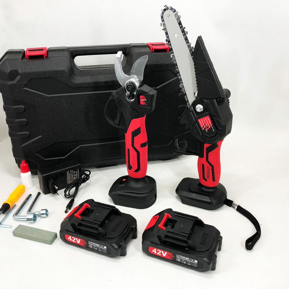 Пила обрезная аккумуляторная, Аккумуляторная мини пила, Цепная мини-пила для обрезки деревьев NR-53 Киев - изображение 7