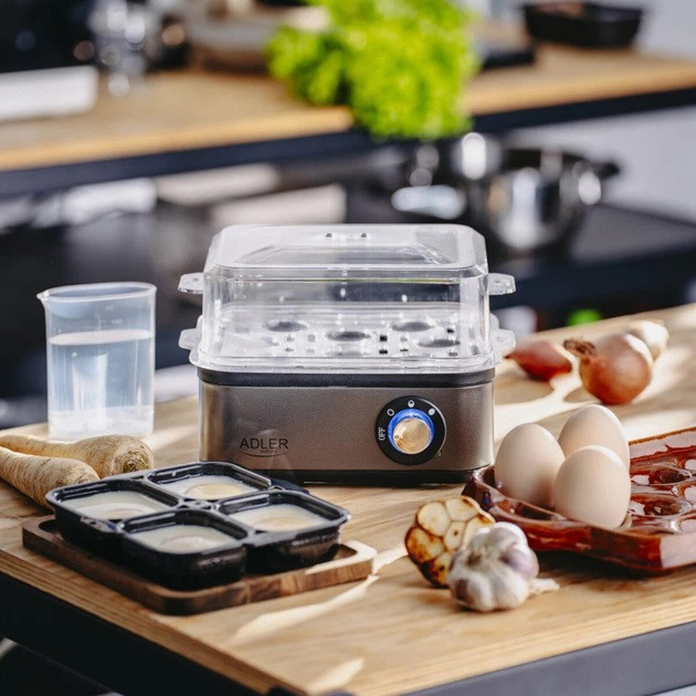 Яйцеварка на 8 яиц 800 Вт Adler AD 4486 Gun Metal PG-25 Львов - изображение 4