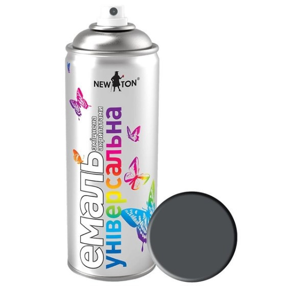 Емаль універсальна 400мл 7024 темно-сірий аерозоль NEW TON Житомир - изображение 1