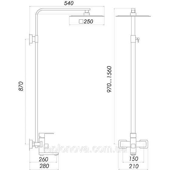 Душевая система Globus Lux SICILIA PLUS-SBQ-SH-02-304 Черновцы
