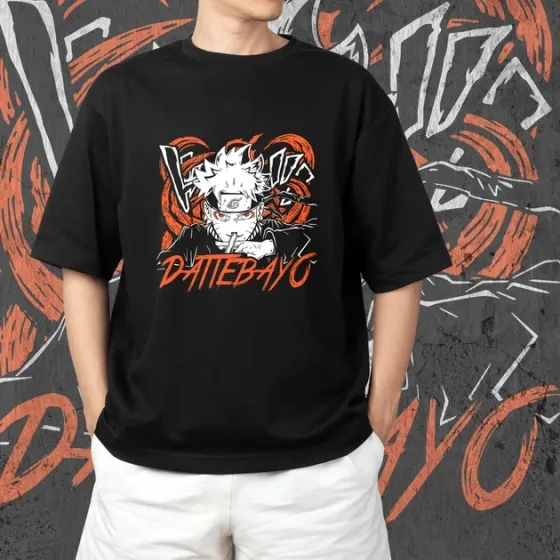 Футболка мужская с принтом Наруто Dattebayo Размер 48 Anime0289 Днепр