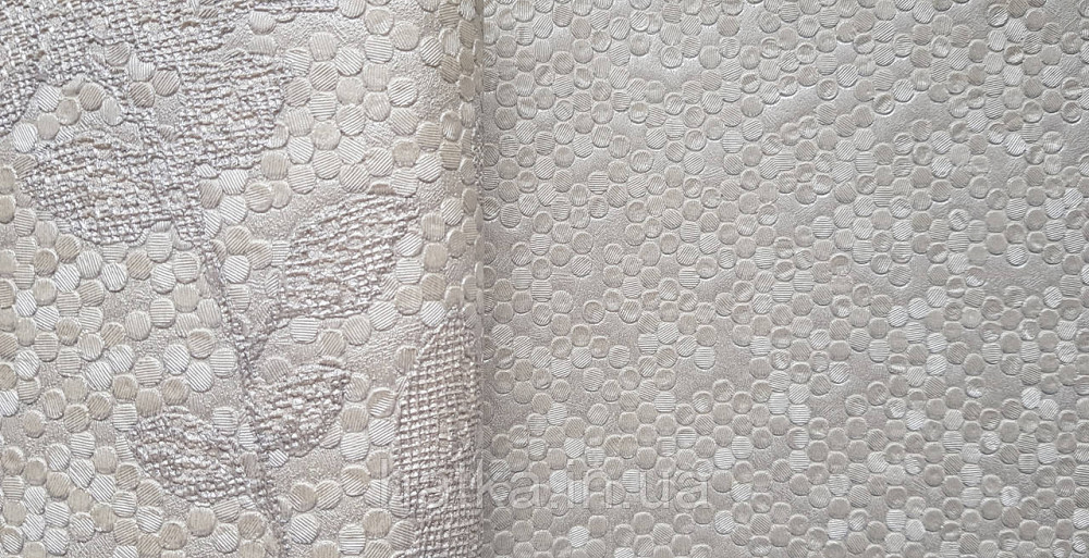 Шпалери вінілові на флізеліні AdaWall Signature1.06х10 квіти гілки листя структурні білі сірі сріблясті 3д Київ - фото 4