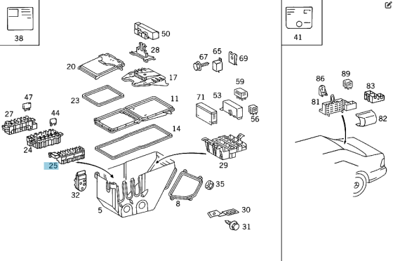 Mercedes-Benz  A1405450601 Блок запобіжників S-class W140 CL C140 Одеса