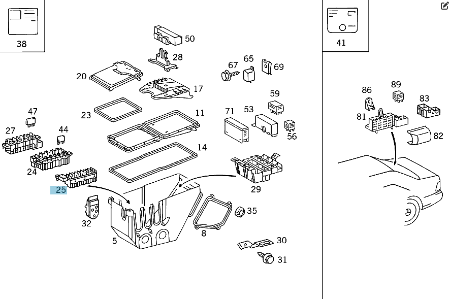 Mercedes-Benz  A1405450601 Блок запобіжників S-class W140 CL C140 Одеса - фото 2