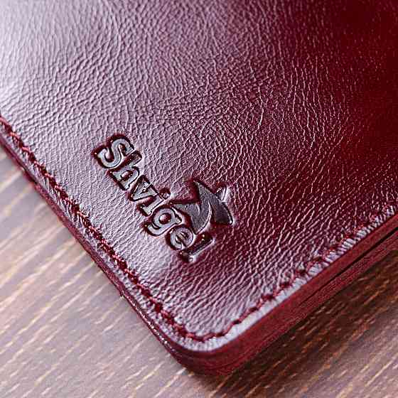 Жіноче глянсове шкіряне портмоне Вишневий (SHVIGEL) Київ