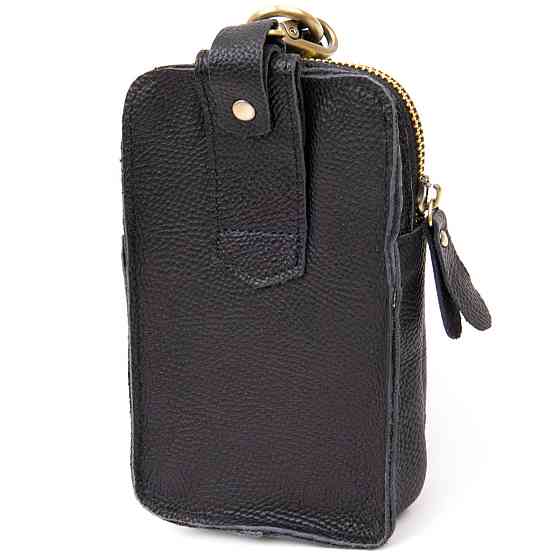 Сумка унісекс на пояс на одне відділення Vintage 20418 Чорна Київ