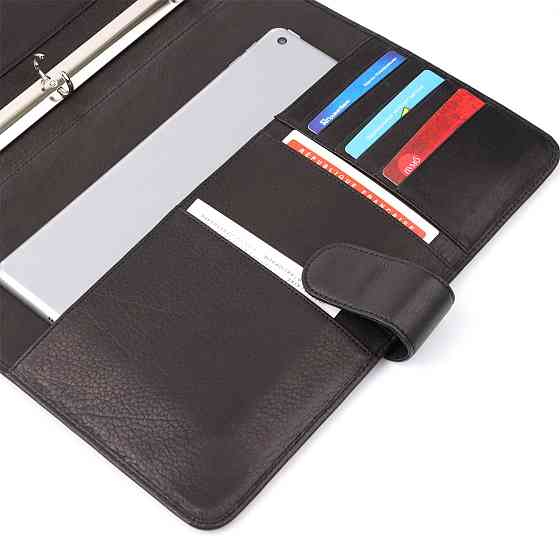 Деловой органайзер из зернистой натуральной кожи Черный (Tony Perotti) Киев