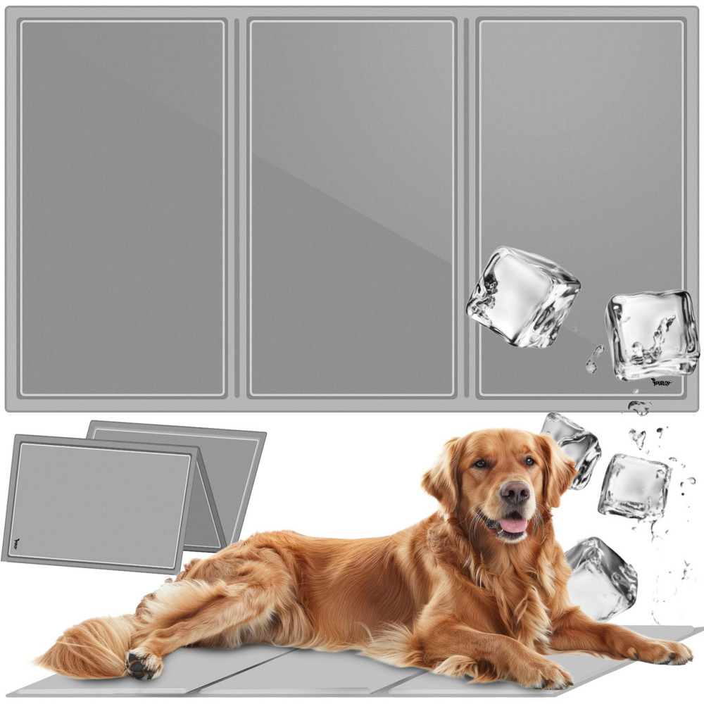 Охлаждающий гелевый коврик для домашних животных 90х50 см Purlov (25531) Grey Нововолынск - изображение 1