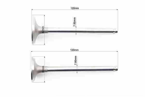 Клапан впускний (h-120; D-42; d-7,95), випускний (h-120; D-36; d-7,95) + клапанний механізм к-кт R195NM Киев