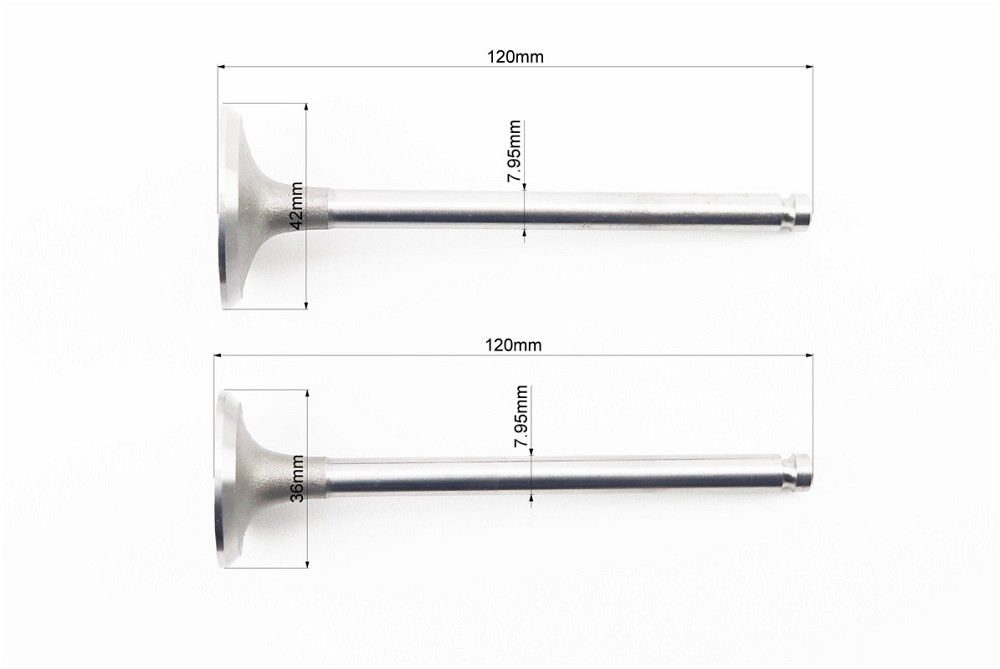 Клапан впускний (h-120; D-42; d-7,95), випускний (h-120; D-36; d-7,95) + клапанний механізм к-кт R195NM Киев - изображение 2