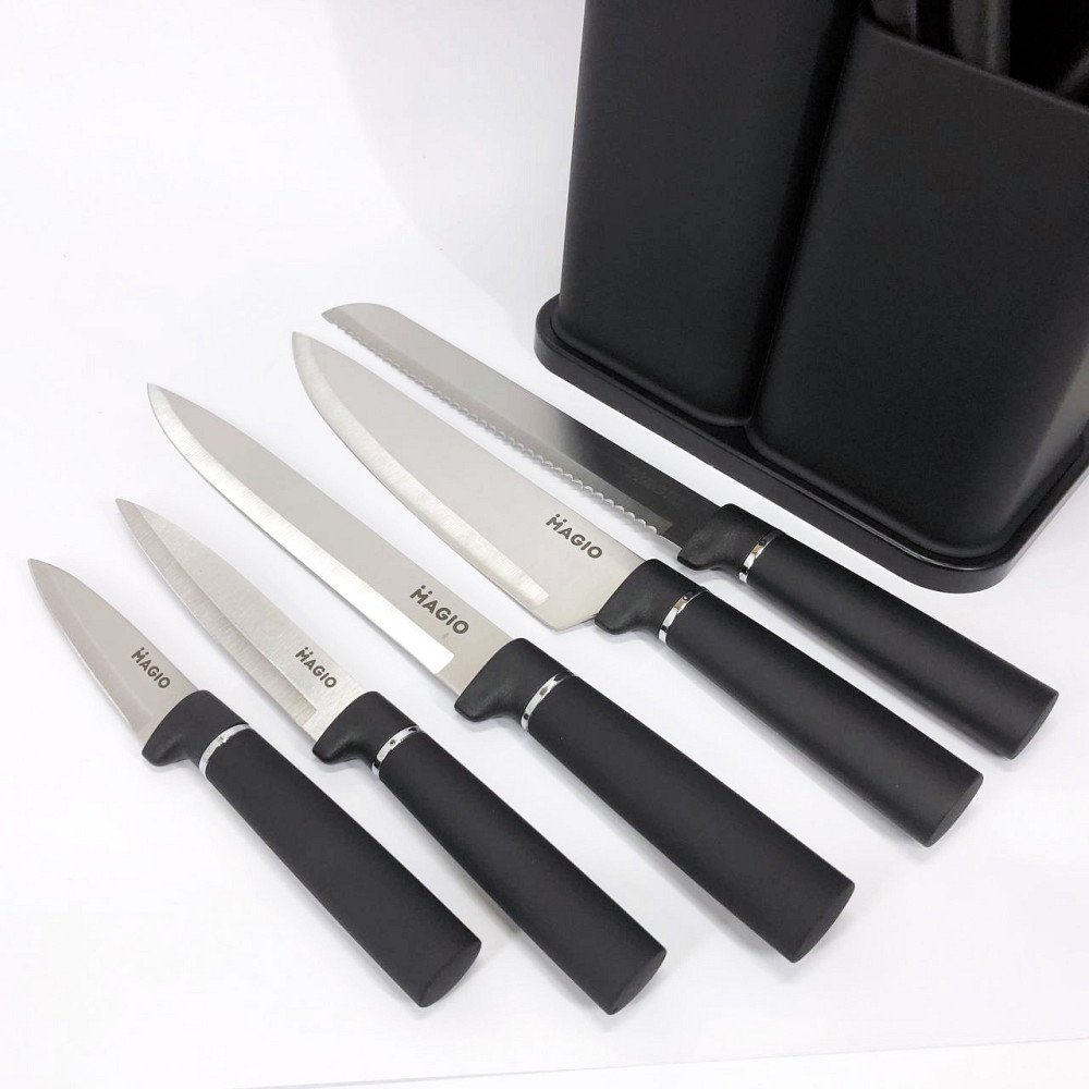 Набір кухонного начиння на підставці Magio MG-1097B, Силіконовий набір для кухні кухарського FV-55 Львів - фото 10