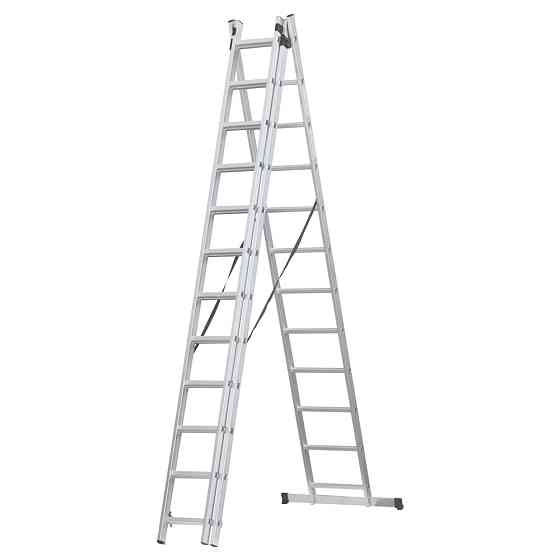 Драбина розкладна універсальна 3×12 щаблів 7.89м SIGMA (5032374) Київ