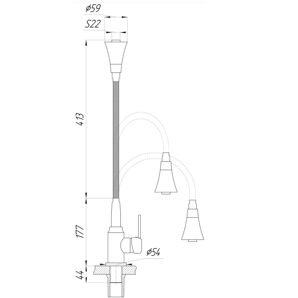 Смеситель для кухни DOMINO ELLIPSE DCC-203SM-A (000024469) Киев - изображение 5