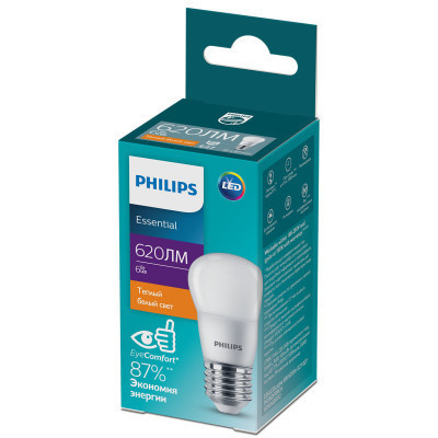 Лампочка Philips ESSLEDLustre 6W 620lm E27 827 P45NDFRRCA (929002971207) Винница - изображение 2