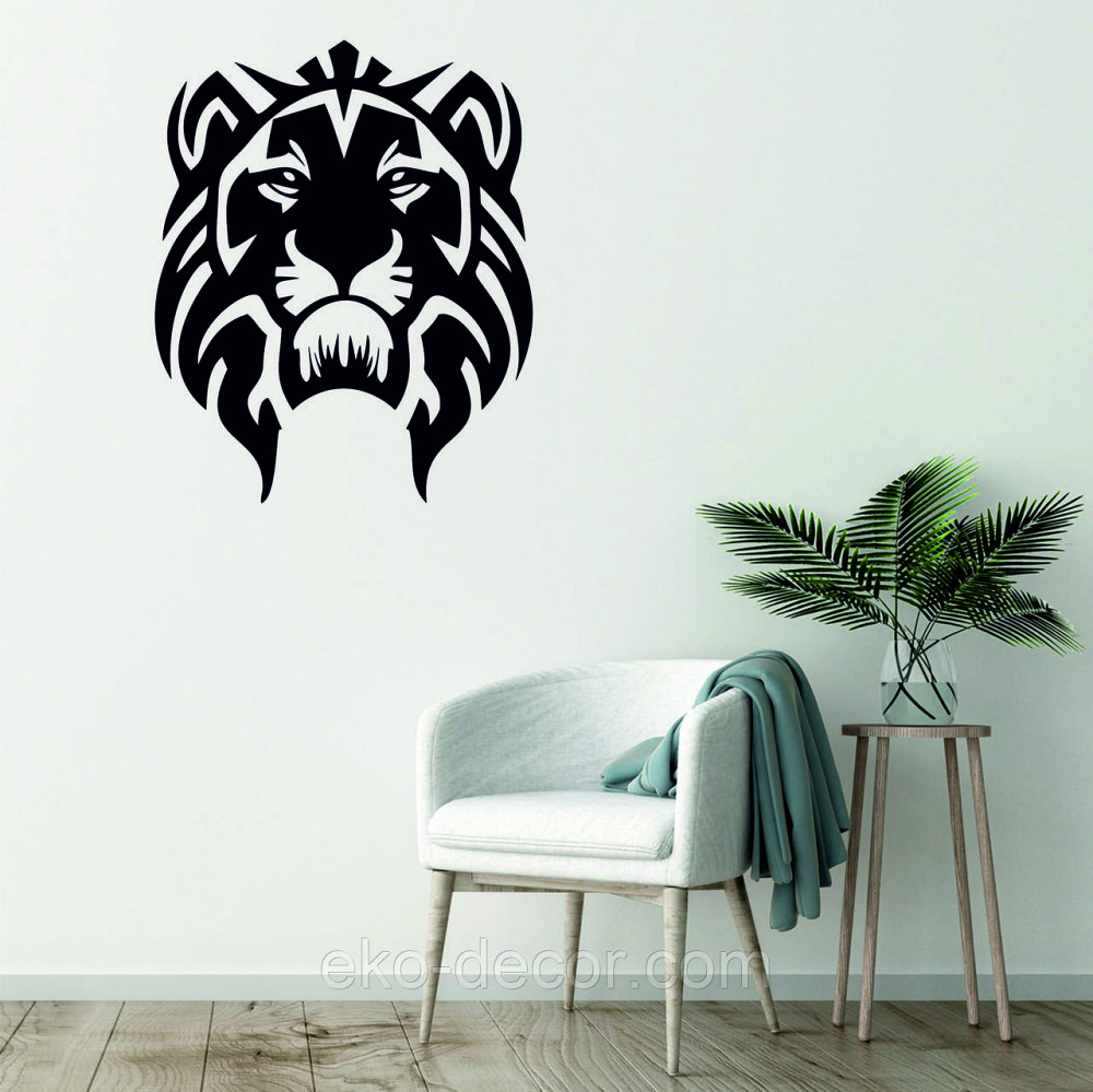 Декоративное настенное Панно «Лев» Декор на стену 70*57 см, Черный Киев - изображение 4