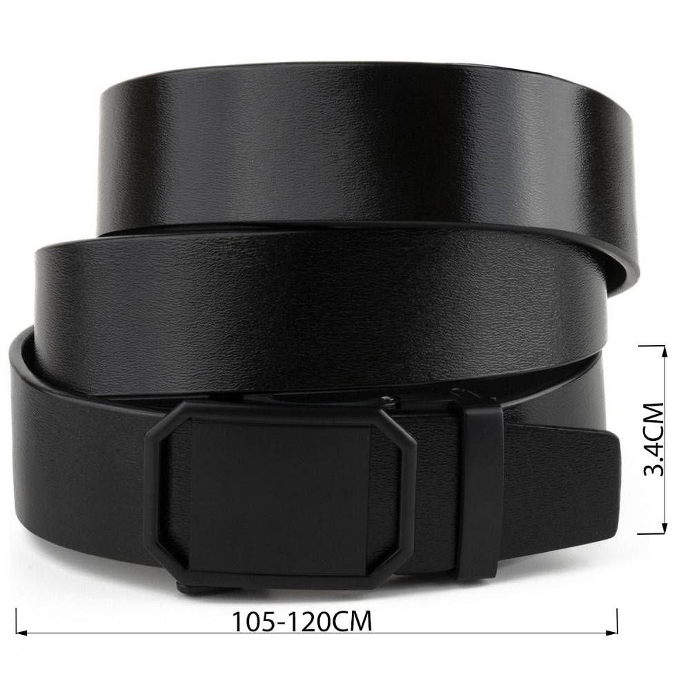 Ремінь чоловічий з пряжкою матовою Vintage 20269 Чорний Київ - фото 3