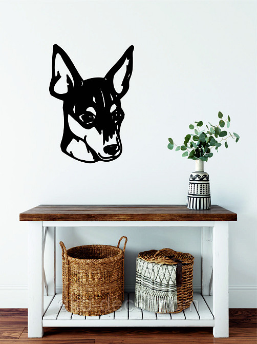 Декоративне настінне Панно «Фокстер'єр», Декор на стіну 70*59 см, Чорний Київ - фото 7