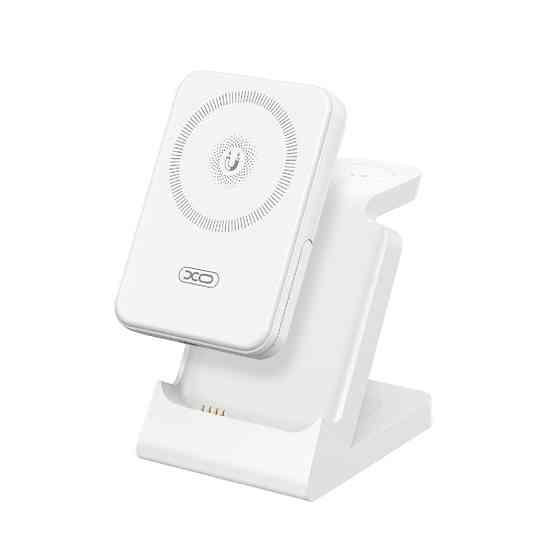Бездротовий зарядний пристрій XO CX033 3в1 Power bank + Watch Charger + Headphone білий Львів