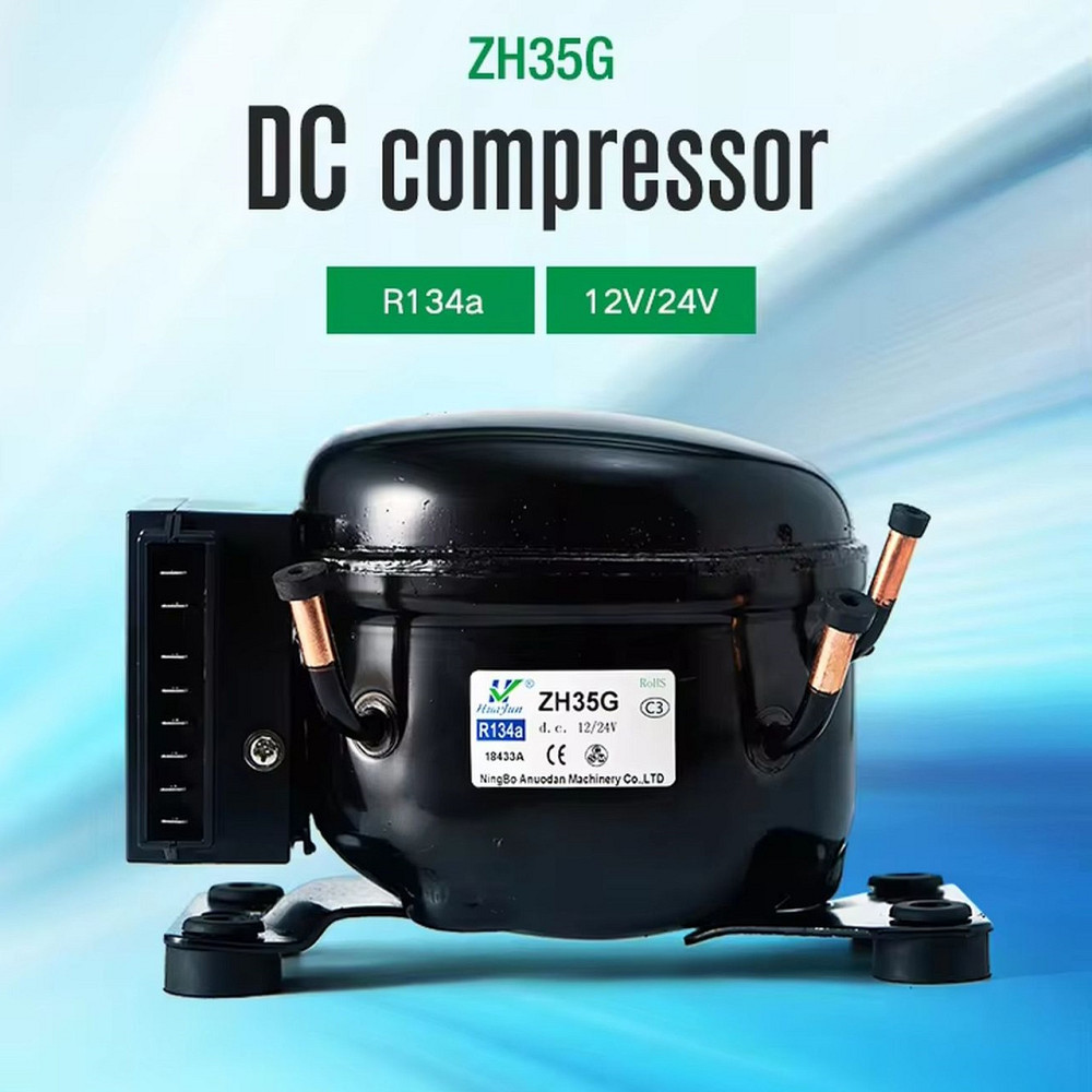 Компресор для автохолодильника 12/24 Вольт Anuodan ZH35G (R-134a, DC12V, DC24V) Київ - фото 2