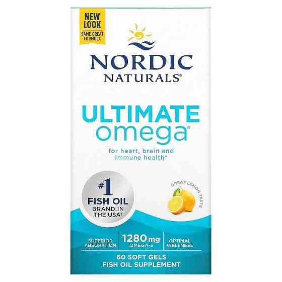 Омега-3 Nordic Naturals Ultimate Omega 1280 мг 60 капсул Киев