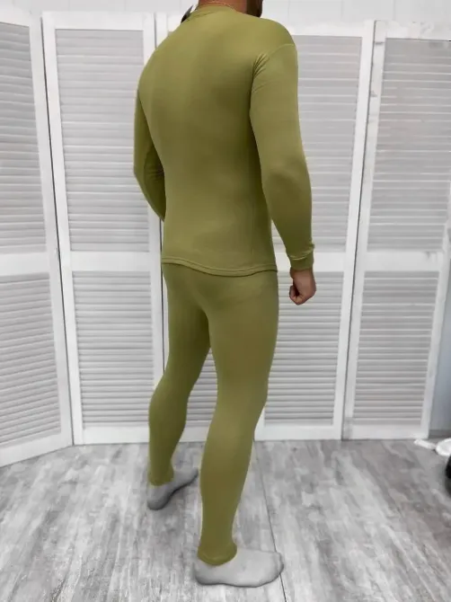 Щільна Чоловіча термобілизна на фліс теплозберігаючий комплект Кофта Легінси Одеса - фото 3