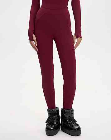 Женский повседневный термо костюм двойка: боди и лосины из ткани пума Бордо, 44/46 Одесса