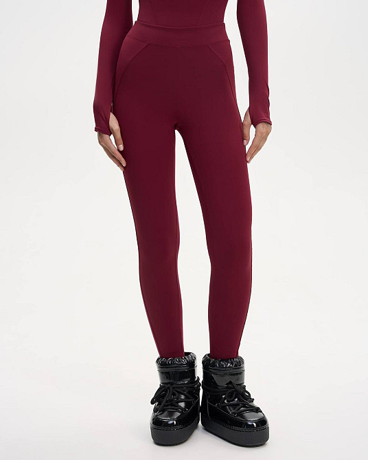 Женский повседневный термо костюм двойка: боди и лосины из ткани пума Бордо, 44/46 Одесса - изображение 6
