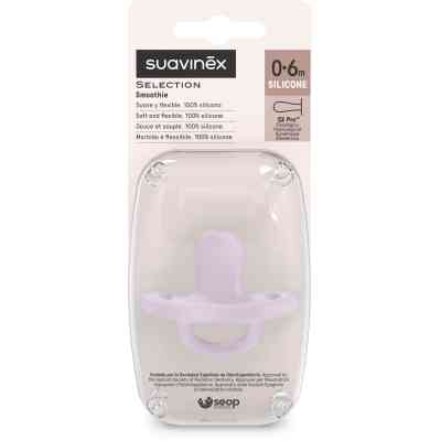 Пустушка Suavinex Colour Essence силіконова фізіологічна, 0-6 місяців, світло-фіолетова (308604) Вінниця